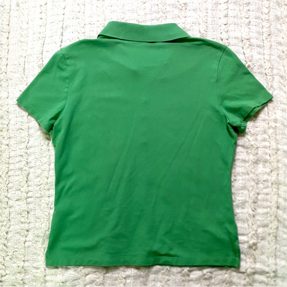 TOMMY HILFIGER Green Embroidered Logo Collard Polo - Picture 4 of 7